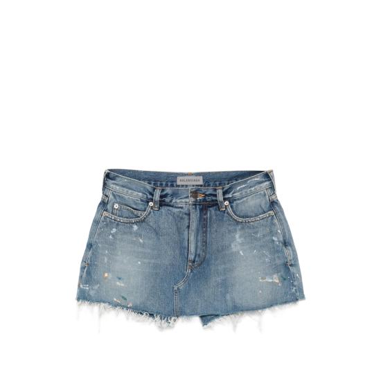 26FW 발렌시아가 데님 숏팬츠 A001QJ TUW76 5760 BLUE