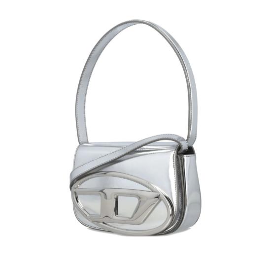 26FW 디젤 1DR 숄더백 인 미러드 레더 X08396 PS202 H0535 SILVER - DIESEL