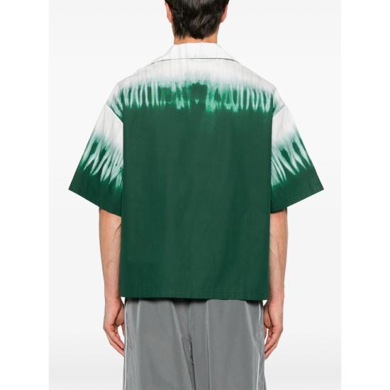 26FW 발렌시아가 반팔 셔츠 A001ZP TULD2 3048 GREEN WHITE - BALENCIAGA
