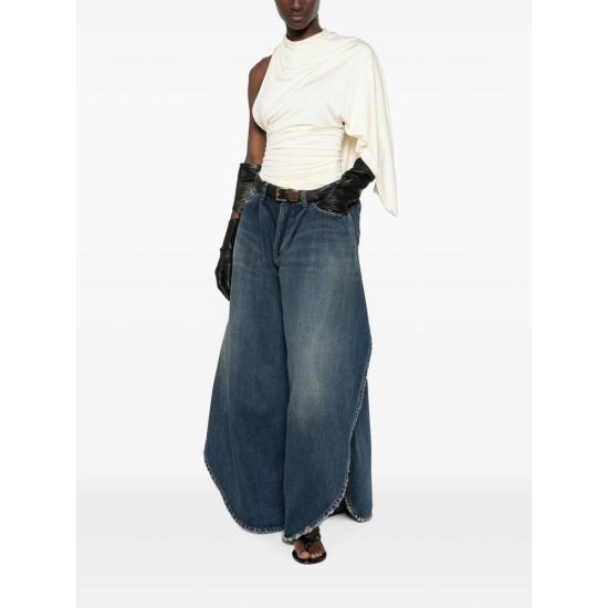 26FW 발렌시아가 튤립 팬츠 872218 TRW61 4060 BLUE - BALENCIAGA