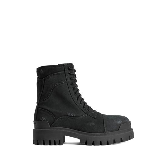26FW 발렌시아가 컴뱃 스트라이크 부츠 845015 W2H11 1000 BLACK