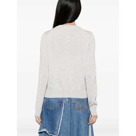 26FW 메종키츠네 베이비 폭스 메리노 레귤러 가디건 PW00502KT1181 LGRME GREY - MAISON KITSUNE