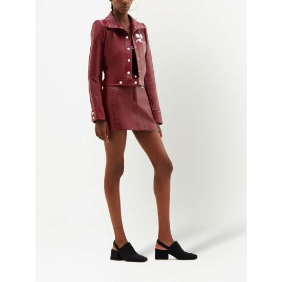 26FW 쿠레쥬 가죽 자켓 PERCBL005VY 0014 4034 RED - COURREGES