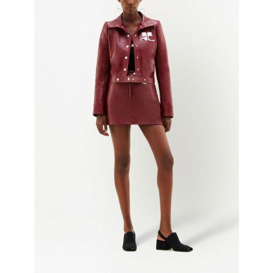 26FW 쿠레쥬 가죽 자켓 PERCBL005VY 0014 4034 RED - COURREGES