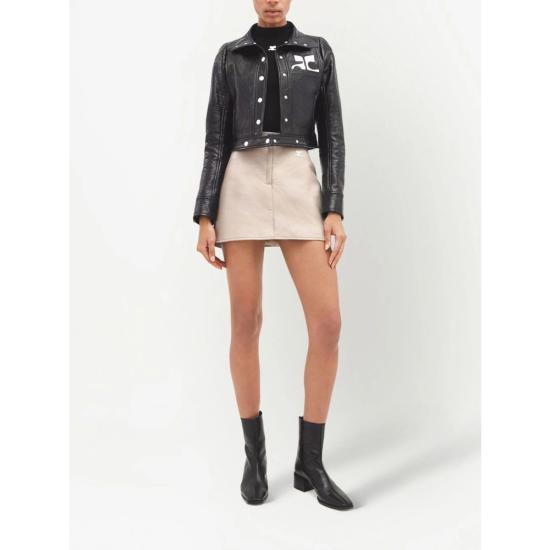 26FW 쿠레쥬 가죽 자켓 PERCBL005VY 0014 9999 BLACK - COURREGES