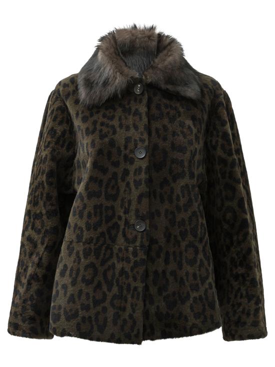 25FW 펄링바이지아니 케이프 ALISON MIXAGNELLO LEOPARDOMILITARY Green