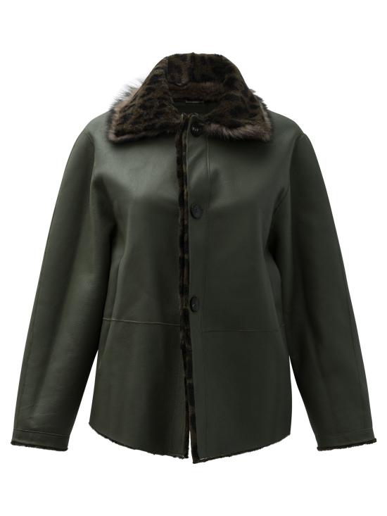 25FW 펄링바이지아니 케이프 ALISON MIXAGNELLO LEOPARDOMILITARY Green - FURLING BY GIANI