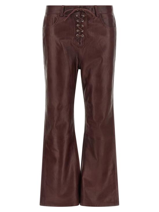 26FW 로테이트 바이 크리스텐슨 가죽 팬츠 116668757757 Bordeaux