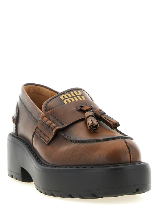 26FW 미우미우 로퍼 5D743EF0553KY8F0038 Brown - MIU MIU