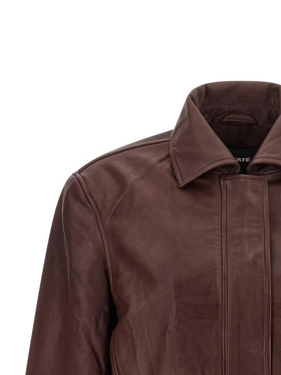 26FW 로테이트 바이 크리스텐슨 가죽 자켓 116666757757 Bordeaux - ROTATE BY BIRGERCHRISTENSEN