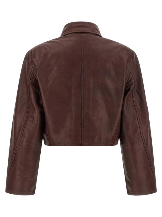 26FW 로테이트 바이 크리스텐슨 가죽 자켓 116666757757 Bordeaux - ROTATE BY BIRGERCHRISTENSEN