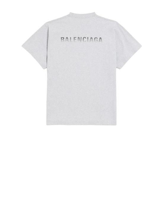 26FW 발렌시아가 백 그래디언트 오버사이즈 티셔츠 850345 TVVE61302 LIGHT HEATHER GREY - BALENCIAGA