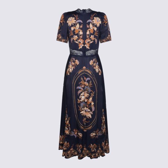26FW 팜 리오 롱 원피스 374253 26106 LARA NAVY BLUE - FARM RIO