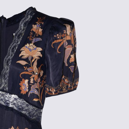 26FW 팜 리오 롱 원피스 374253 26106 LARA NAVY BLUE - FARM RIO