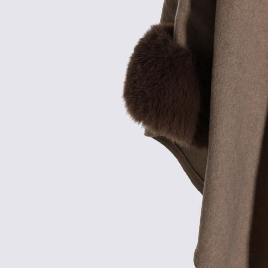 26FW 트윈셋 케이프 262TO5730 S1969914170 MASTICE MELANGE - TWINSET