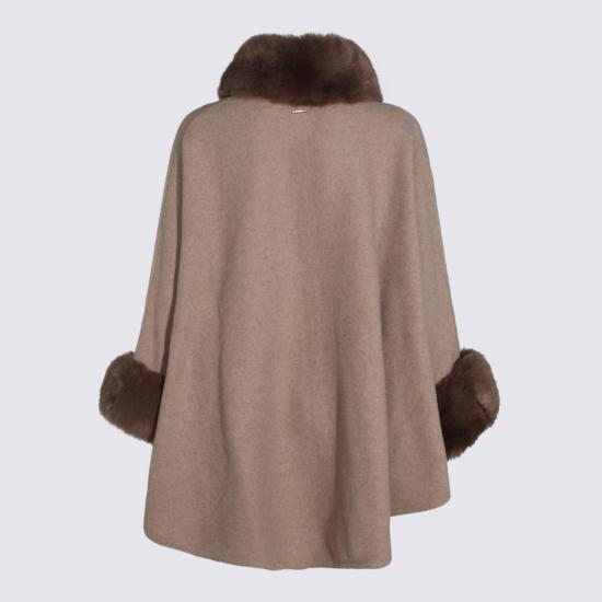 26FW 트윈셋 케이프 262TO5730 S1969914170 MASTICE MELANGE - TWINSET