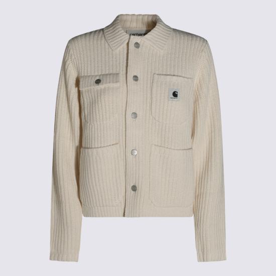 26FW 칼하트 WIP 로고 패치 골지 가디건 I035379 05XX NATURAL