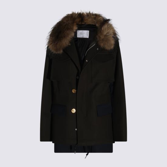 26FW 사카이 무스탕 2608755 505 KHAKI NAVY