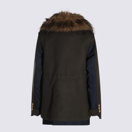 26FW 사카이 무스탕 2608755 505 KHAKI NAVY - SACAI