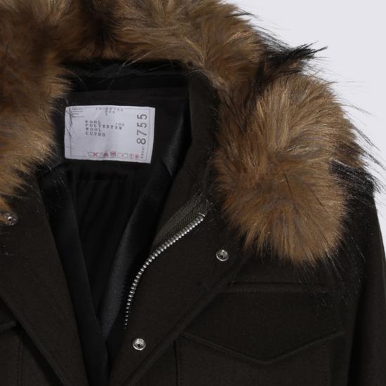 26FW 사카이 무스탕 2608755 505 KHAKI NAVY - SACAI