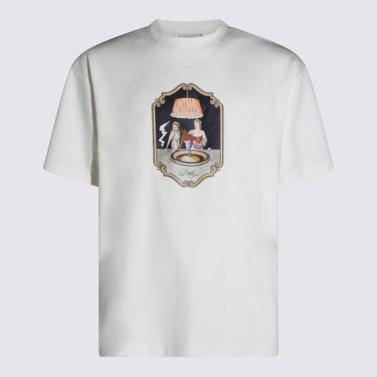 26FW 드롤드무슈 반팔 티셔츠 TS355 CO002OW OFF WHITE