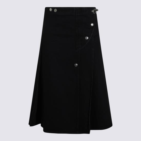 26FW 마르니 미디 스커트 GOJD0885A0 USCZ4700N99 BLACK
