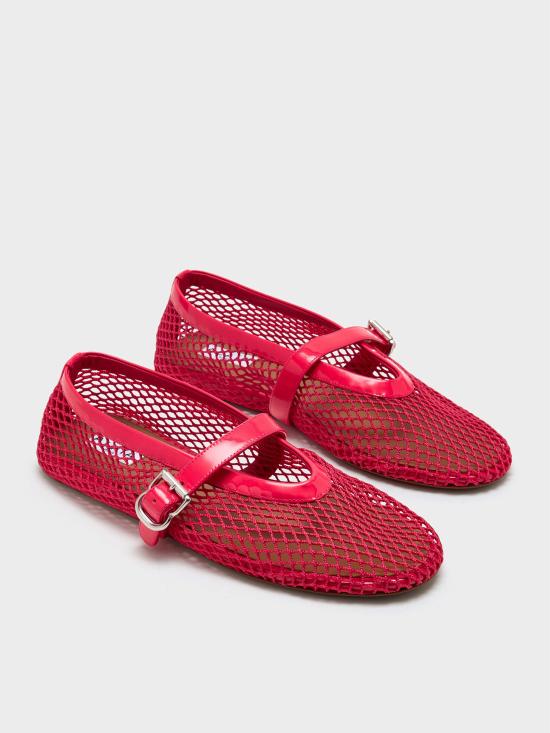 26FW 알라이아 피쉬넷 발레 플랫 AA3A029TK007 PINK - ALAIA