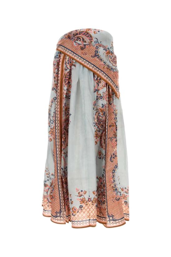 26FW 짐머만 롱 스커트 8066SSS261 BLUPF Printed - ZIMMERMANN