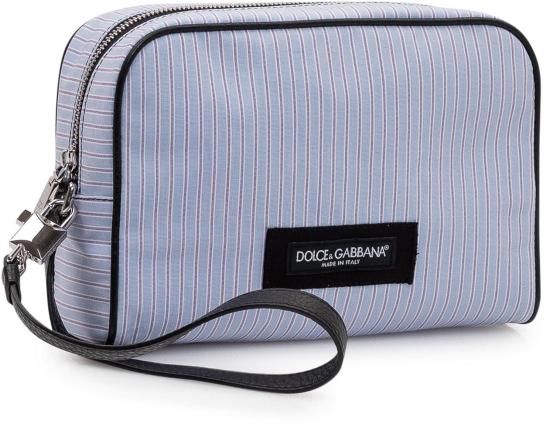 26SS 돌체앤가바나 Calfskin and striped poplin 핸드백 BM2500A03908L879SS26 LICHTBLUE - DOLCE & GABBANA