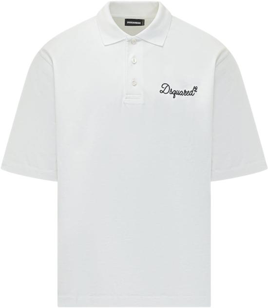 26SS 디스퀘어드2 폴로 티셔츠 S74GL0100D20106100SS26 WHITE