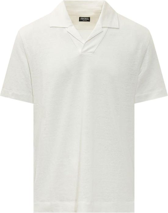 26SS 에르메네질도제냐 폴로 티셔츠 UH352A3H747N01SS26 WHITE