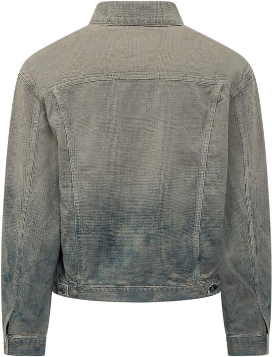 26SS 디젤 프린스 오브 웨일 자카드 데님 트러커 자켓 A2168009N9301SS26 GREY - DIESEL