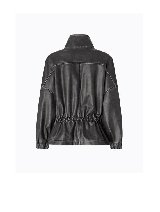 26FW 핑코 자켓 에코 펠레 에페토 빈티지 그리지오 코르보를 입은 지아카 - PINKO