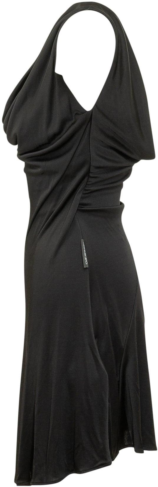 26SS 오프화이트 미디 원피스 2DB56MS26JER0011001SS26 BLACK - OFF WHITE