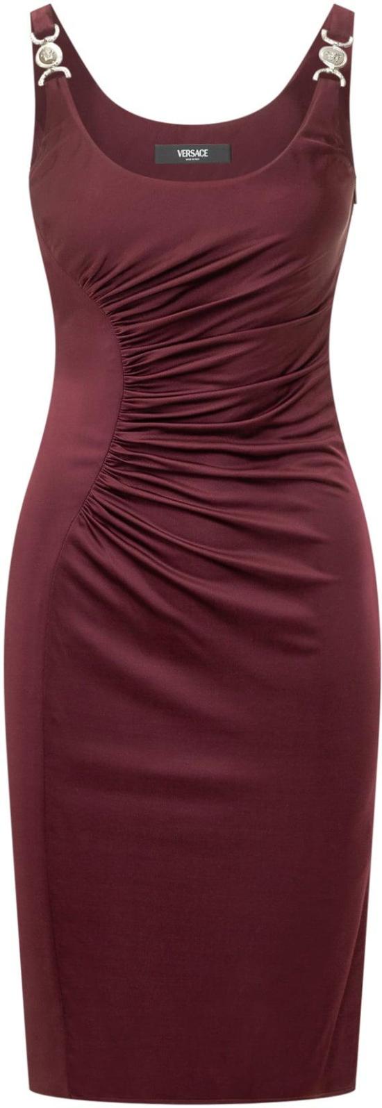 26SS 베르사체 미디 원피스 10226061A124971RD90SS26 MAROON