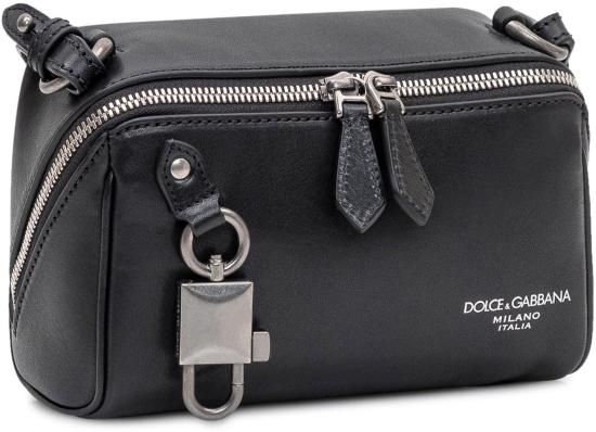 26SS 돌체앤가바나 Lock tempesta calfskin 크로스백 BM2446AU99480999SS26 BLACK - DOLCE & GABBANA