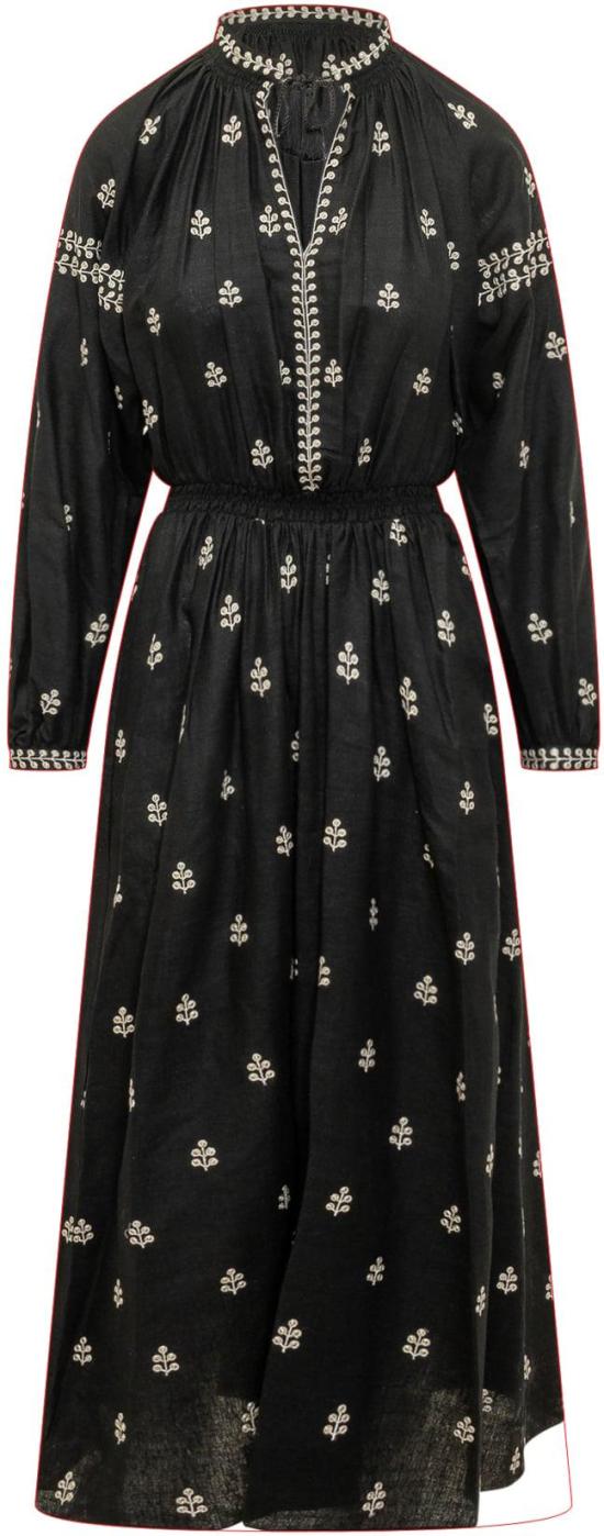 26SS 이자벨마랑 로딜리아 실크 롱 슬리브 드레스 26PRO1027FAD1J12I01BKSS26 BLACK
