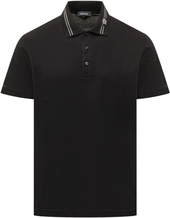 26SS 베르사체 폴로 티셔츠 10139061A134631B000SS26 BLACK