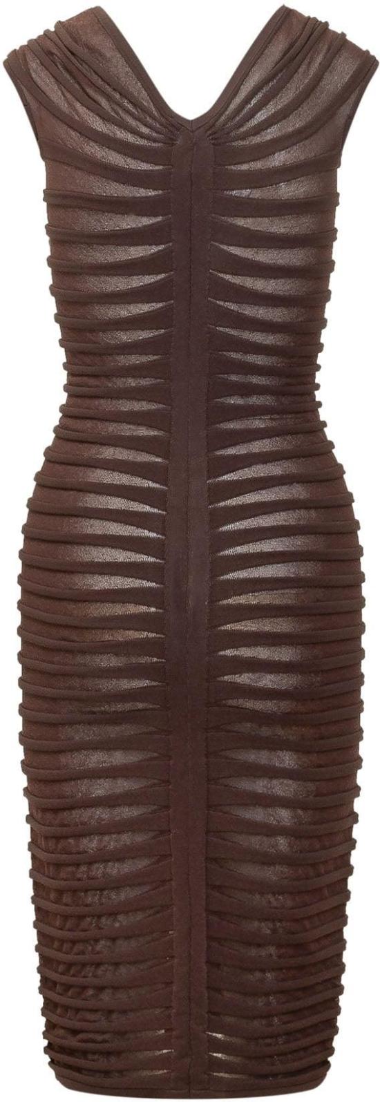 26SS 엘리자베타프랜치 롱 원피스 AM26T62E2644SS26 BROWN - ELISABETTA FRANCHI