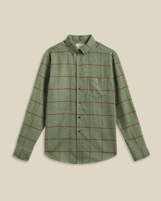  포르투기스플란넬 긴팔 셔츠 포르투갈 플란넬 브룩  그린 - PORTUGUESE FLANNEL