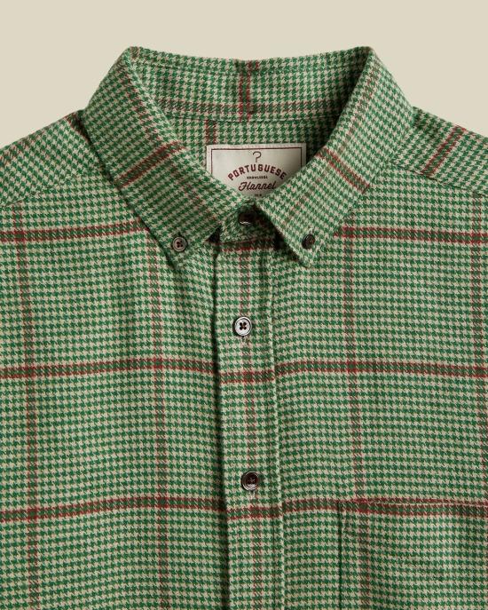  포르투기스플란넬 긴팔 셔츠 포르투갈 플란넬 브룩  그린 - PORTUGUESE FLANNEL