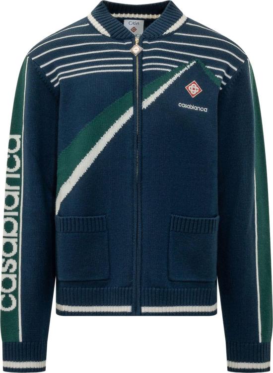 26FW 카사블랑카 봄버 자켓 MAW26KW151101FW26 NAVY