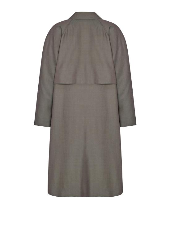 26FW 더로우 엠마 울 개버딘 코트 R000247 W4751 GEB GREEN BROWN - THE ROW