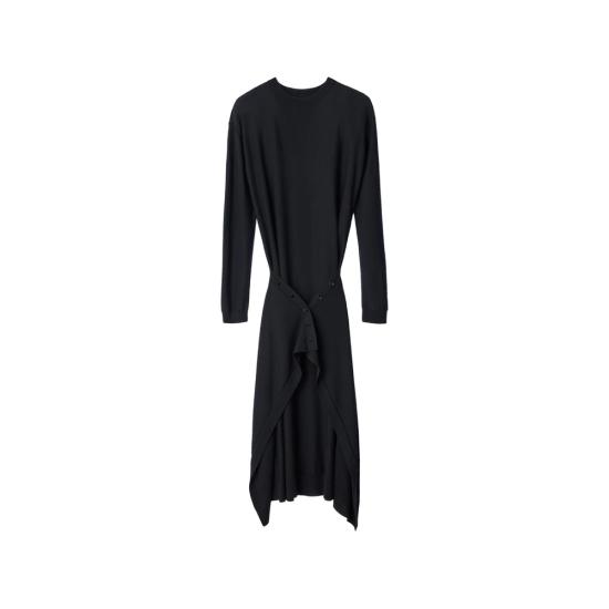 26FW 르메르 미디 원피스 DR1180 LK1063BK999 BLACK