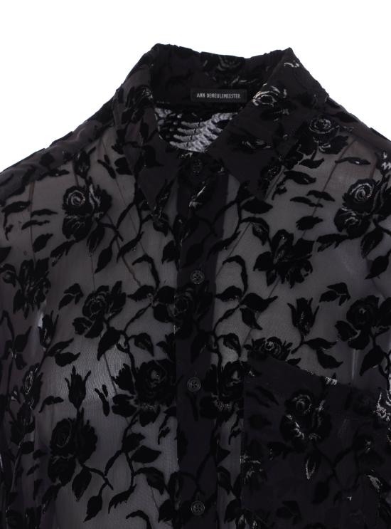 26FW 앤 드뮐미스터 블라우스 10219 FA749099 Black - ANN DEMEULEMEESTER