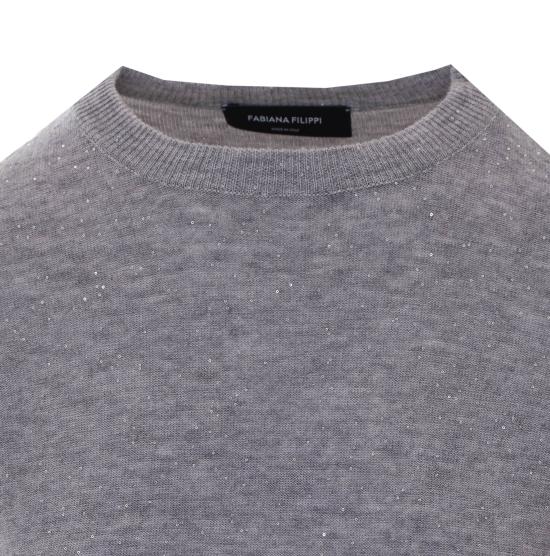 26FW 파비아나 필리피 반팔 티셔츠 MAD216F092 D7228132 GREY - FABIANA FILIPPI