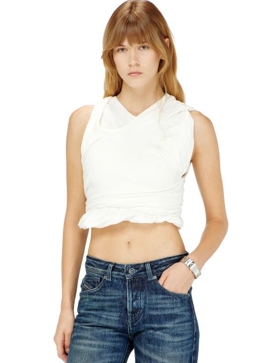 26FW 디젤 민소매 티셔츠 A260680BLCN 141 Bianco - DIESEL