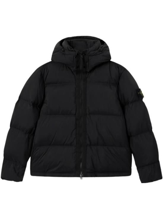 26FW 스톤 아일랜드 매트 립스탑 코듀라 어드밴스드 패브릭스 디테처블 후드 티어-레지스턴트 다운 숏패딩 L2S154100013S0483 V0029 BLACK