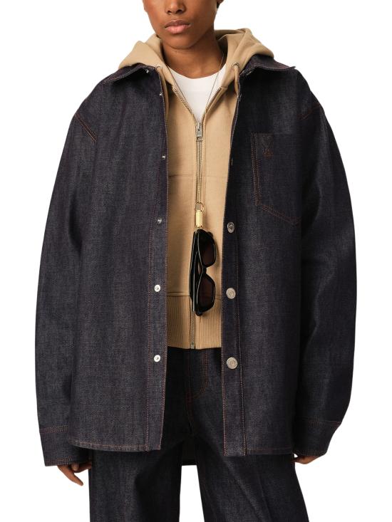 26FW 아미 긴팔 셔츠 UJK918 DE0129402 NAVY - AMI