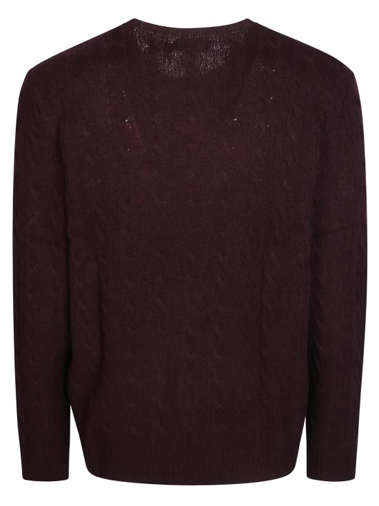 26FW 폴로 랄프로렌 케이블 니트 스웨터 710876762011 AGEDWINEHEATHER ROSSO - POLO RALPH LAUREN
